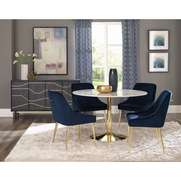 Everly Quinn 1 Piece Marble Top Dining Set Wayfair Canada 5738